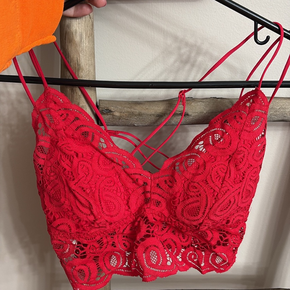 Victoria's Secret Vibrant Red Lace Bralette